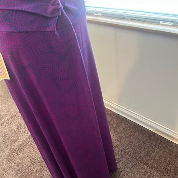 LuLaRoe Azure Plum/Purple/Blue high waist maxi skirt, size XL - Picture 3 of 5